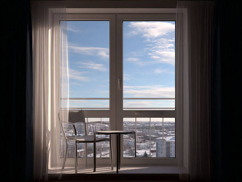 Теплые алюминиевые окна для частного дома под ключ