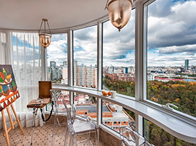 Панорамное остекление балкона в Москве стоимость с монтажом